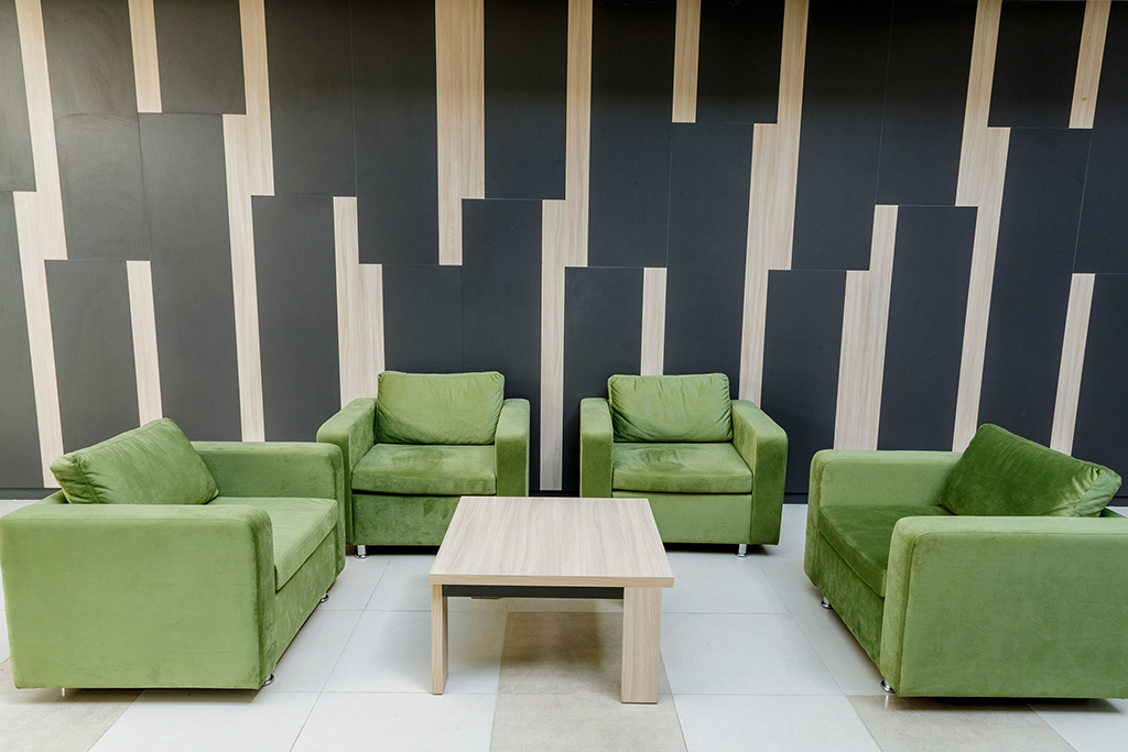 Wall cladding and furnishing of DOST CENTER No. 4