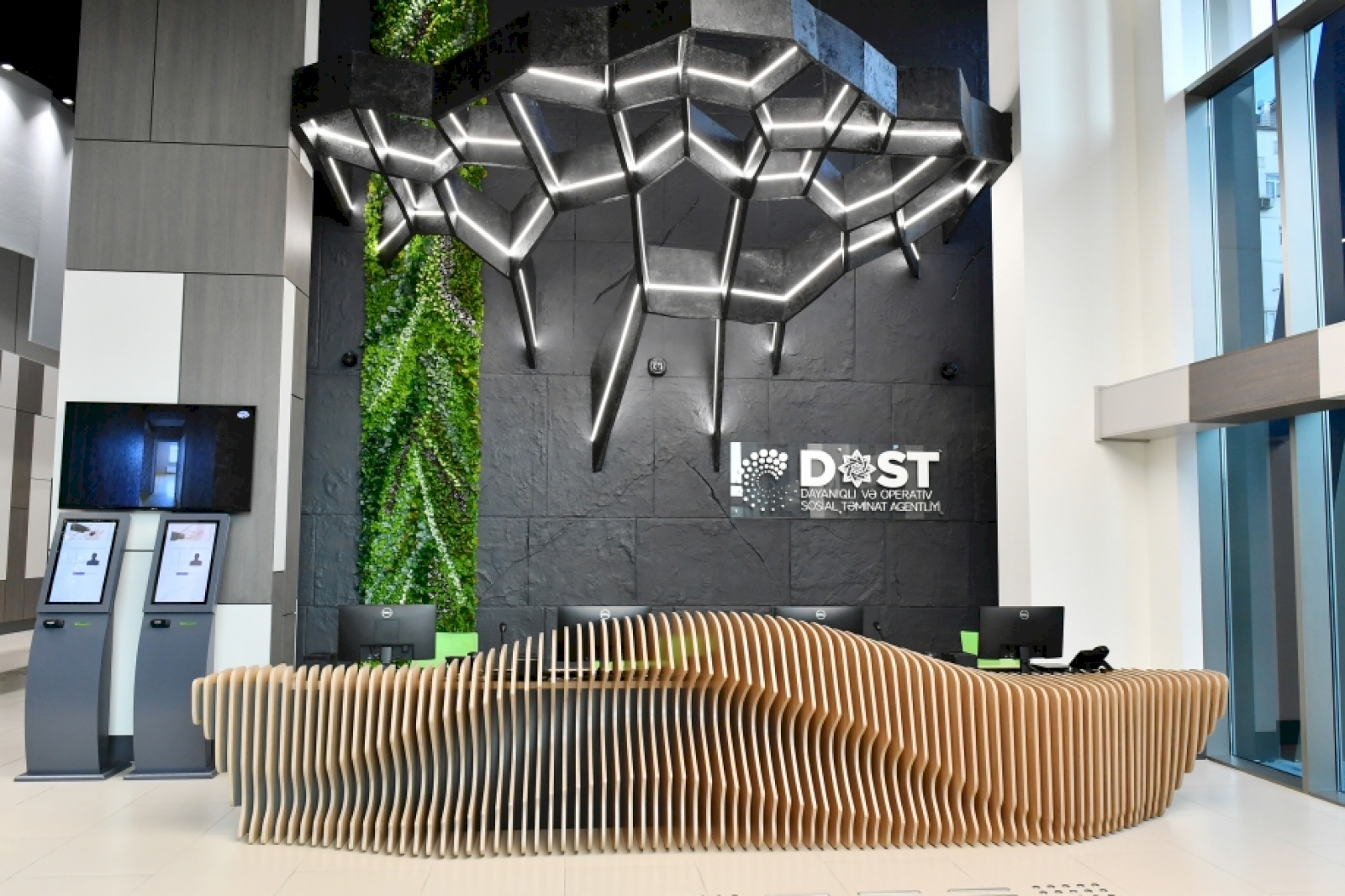 Wall cladding and furnishing of DOST CENTER No.5